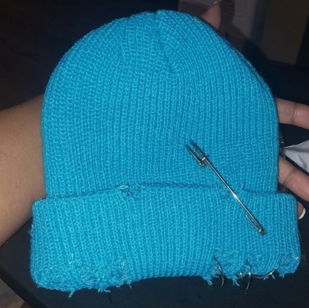 Unisex Youth Blue Beanie Hat